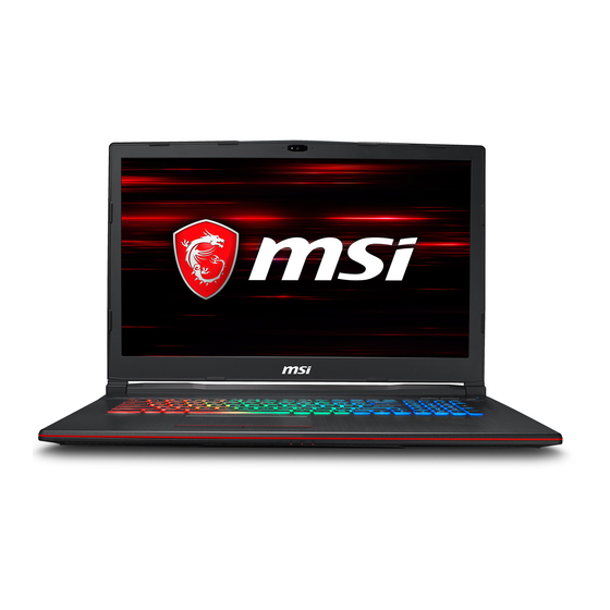 MSI GP73 LEOPARD 8RF-654FR Manuel D'utilisation