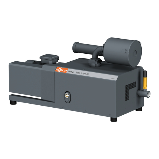BUSCH Mink MM 1104 BP Manuel D'installation Et De Service
