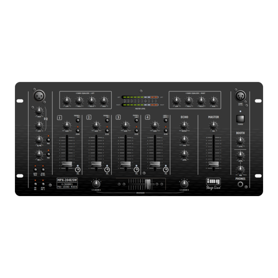 Monacor Stage Line MPX-204E/SW Mode D'emploi