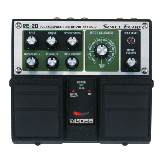 Boss RE-20 Space Echo Manuels