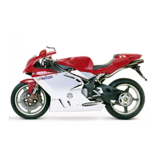 MV Agusta F4 750 SR Livret D'utilisation Et D'entretien