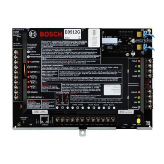 Bosch B9512G Guide De Présentation