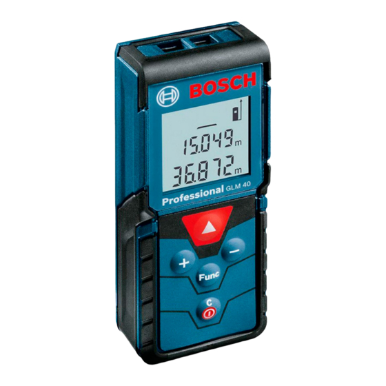 Bosch GLM 40 Consignes D'utilisation/De Sécurité