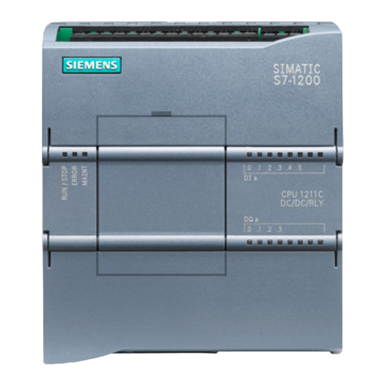 Siemens SIMATIC S7-1200 Notice De Service