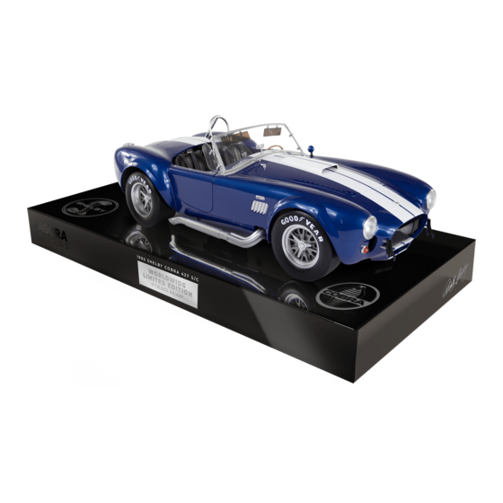 Agora Models SHELBY COBRA 427 SEMI-COMPETITION 1965 Notice De Montage