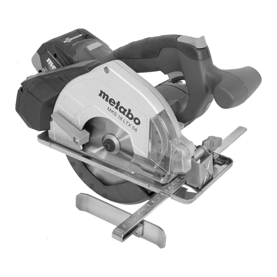 Metabo MKS 18 LTX 58 Mode D'emploi