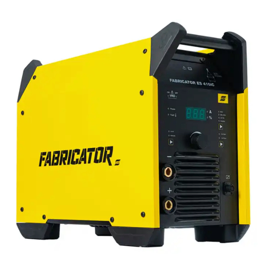 ESAB Fabricator ES 410iC Manuels