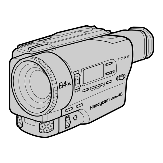 Sony Handycam CCD-TR2300E Mode D'emploi