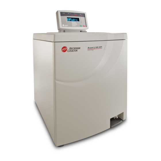 Beckman Coulter Avanti J-26S XPI Mode D'emploi