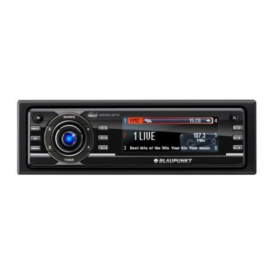 Blaupunkt Bremen MP78 Mode D'emploi