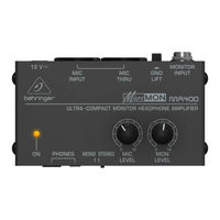 Behringer MicroMon MA400 Mode D'emploi