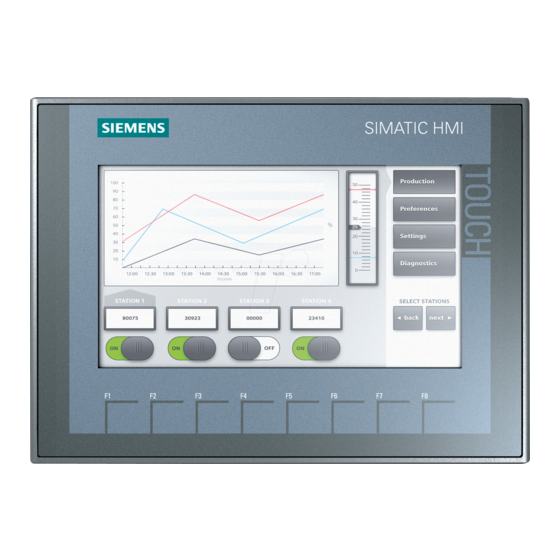Siemens SIMATIC HMI Instructions De Service
