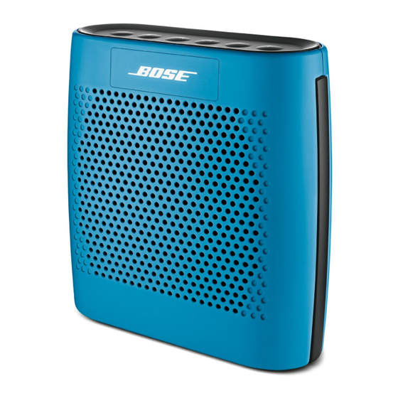 Bose Enceinte SoundLink Colour Notice D'utilisation