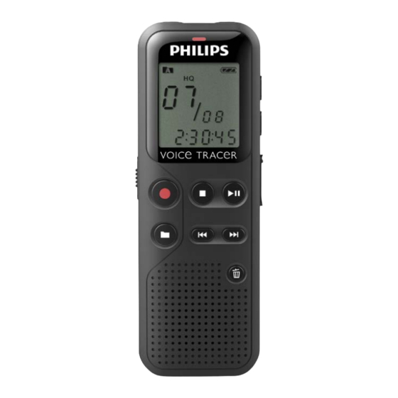 Philips VOICE TRACER DVT1100 Manuel De L'utilisateur