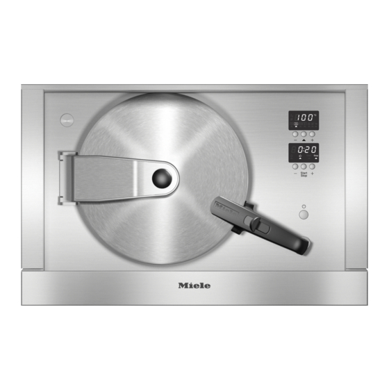 Miele DGD7635IN PRESTIGE Mode D'emploi Et Instructions De Montage
