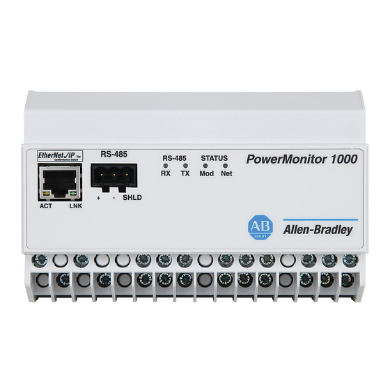 Rockwell Automation Allen-Bradley PowerMonitor 1000 Manuel Utilisateur