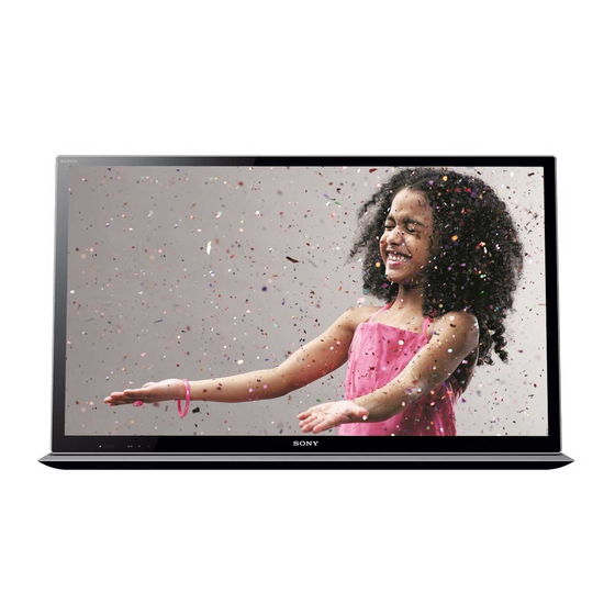 Sony BRAVIA KDL-55HX855 Mode D'emploi