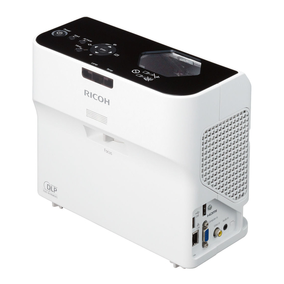 Ricoh PJ WX4130n Manuel Utilisateur