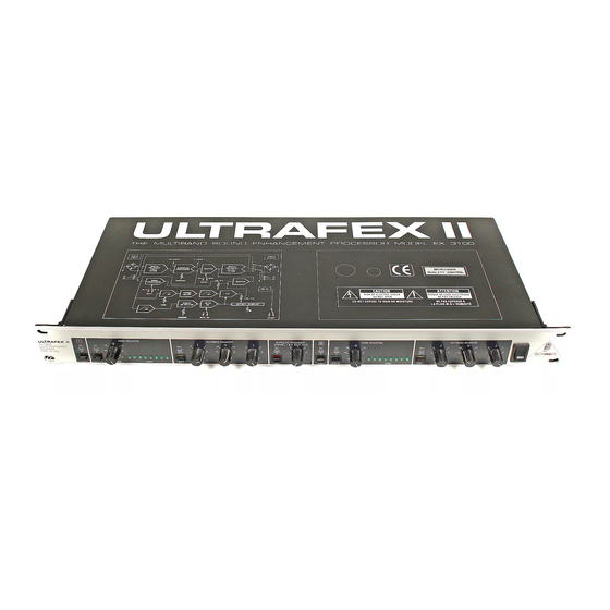 Behringer ULTRAFEX II EX 3100 Manuels