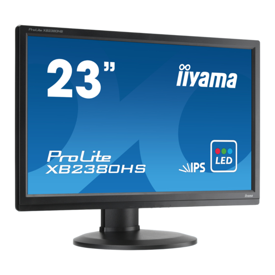 Iiyama ProLite XB2380HS Mode D'emploi