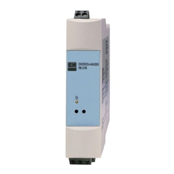 Endress+Hauser RN 221N Mode D'emploi
