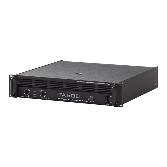 thomann the t.amp TA 450 MK-X Notice D'utilisation