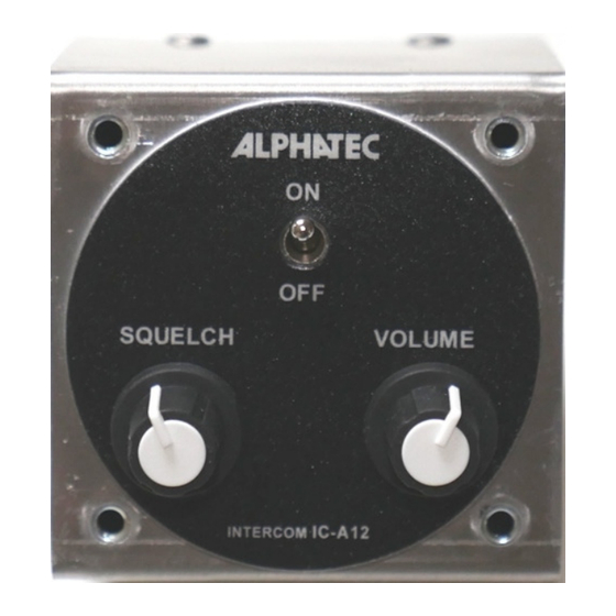 Alphatec INTERCOM IC-A12 Mode D'emploi