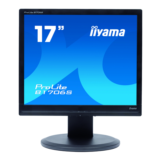 Iiyama ProLite B1706S Mode D'emploi