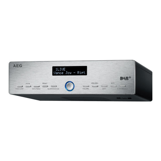AEG KRC 4368 DAB+ Mode D'emploi