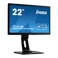 Iiyama ProLite X2283HS Mode D'emploi