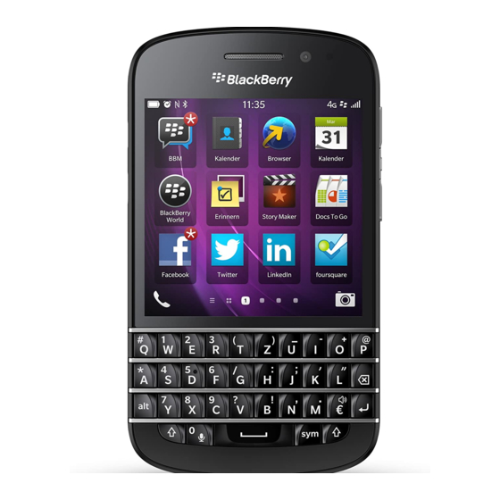 Blackberry Q10 Guide De L'utilisateur