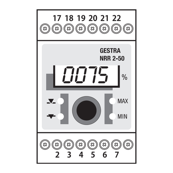 GESTRA NRR 2-50 Fiche Technique