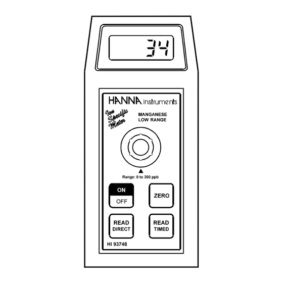 Hanna Instruments HI 93828 Notice D'utilisation