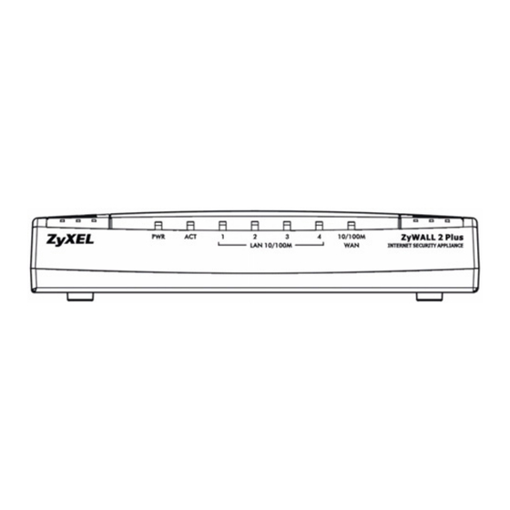 Zyxel ZyWALL 2 Plus Guide De Démarrage Rapide