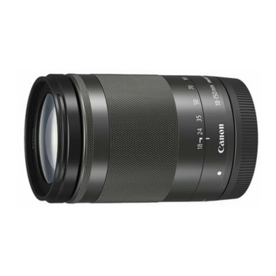 Canon EF-M18-150mm f/3,5-6,3 IS STM Instructions