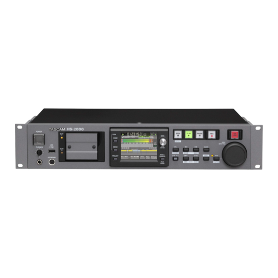 Tascam HS-2000 Mode D'emploi