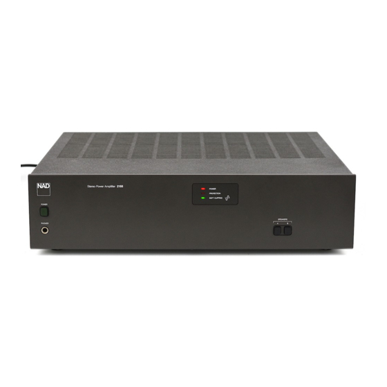 NAD 2155 Manuel D'installation Et D'utilisation