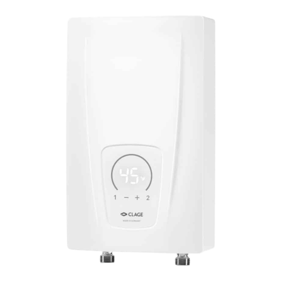 clage CEX Serie Instructions D'installation