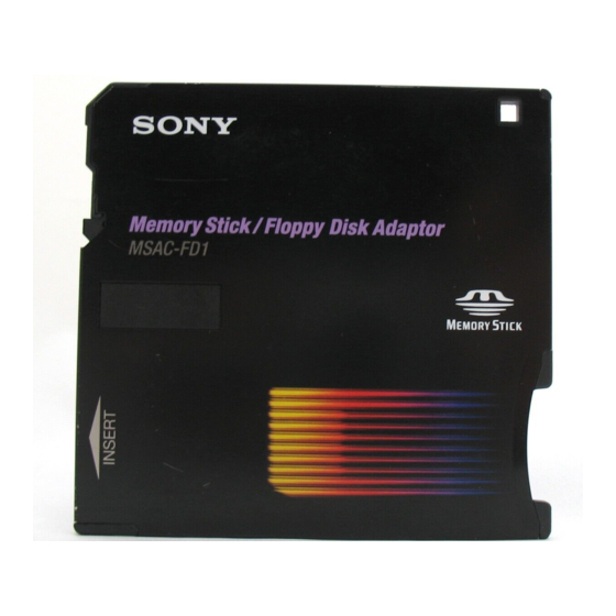 Sony MSAC-FD1B Manuels