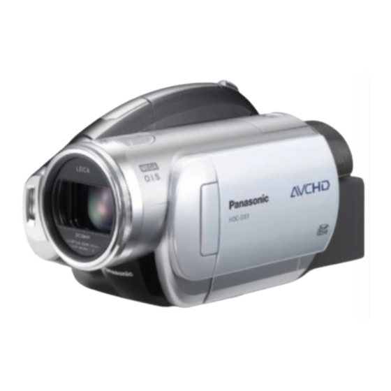 Panasonic HDC-DX1 Mode D'emploi