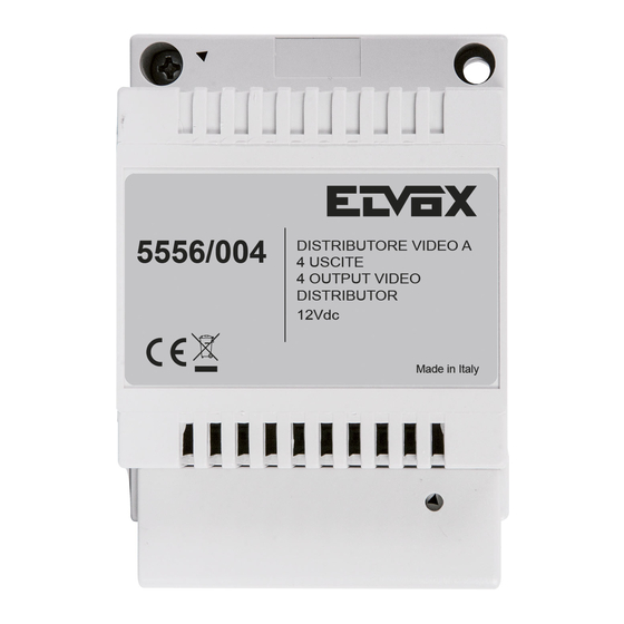 Vimar Elvox 5556/004 Manuel Installateur