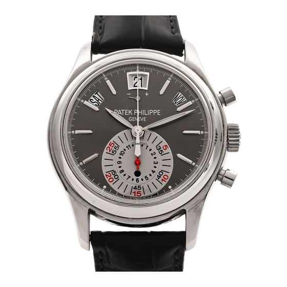 Patek Philippe ANNUAL CALENDAR CHRONOGRAPH Mode D'emploi