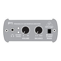 Behringer POWERPLAY P1 Mode D'emploi