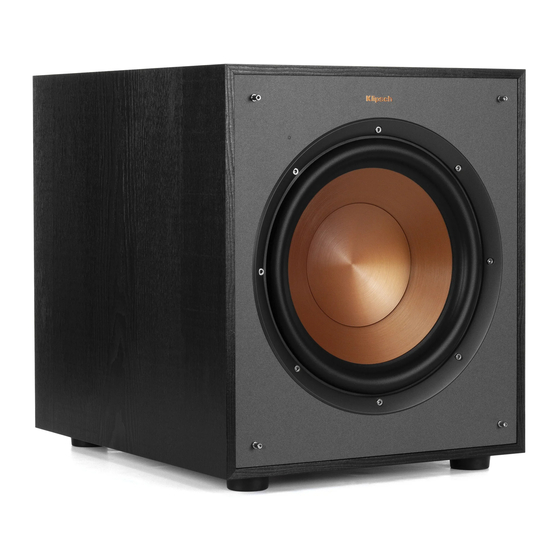 Klipsch Reference Serie Mode D'emploi