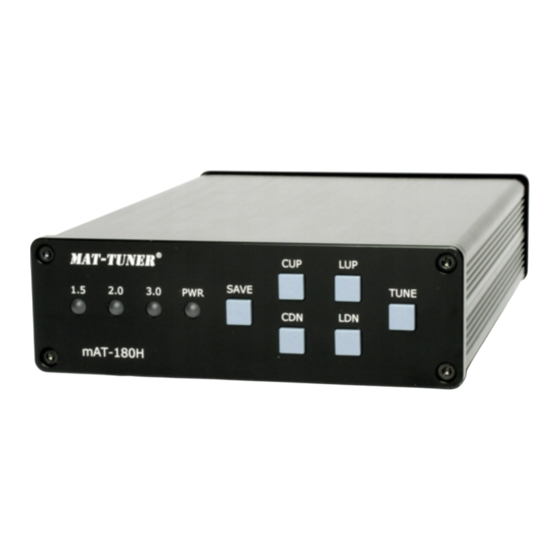 Mat-Tuner mAT-180H Manuel D'instruction