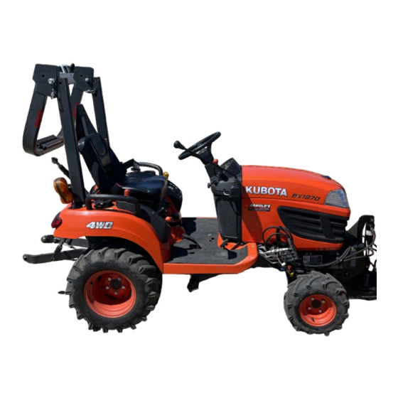 Kubota BX1870 Manuels