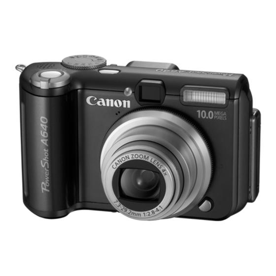 Canon Power Shot A640 Guide D'utilisation