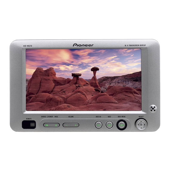 Pioneer AVD-W6210 Mode D'emploi