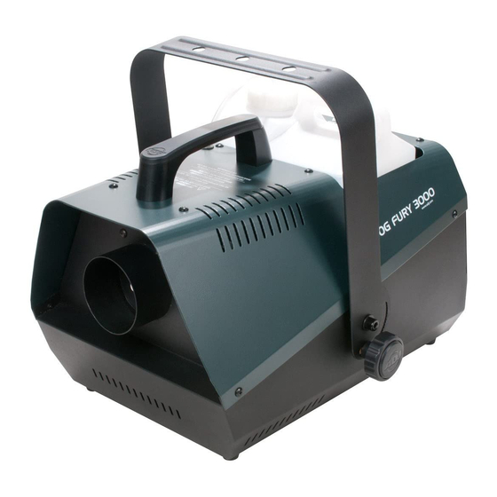 ADJ Fog Fury 3000 Manuel D'utilisation