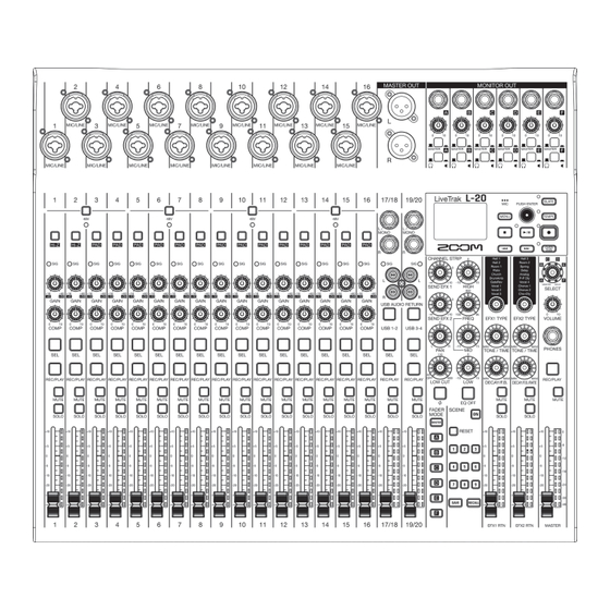 Zoom L-20 LiveTrak Mode D'emploi